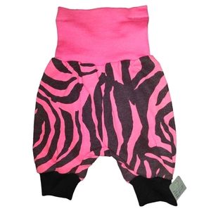❤️ Pink Black Zebra Stripe Pants Sz 6/9 mo